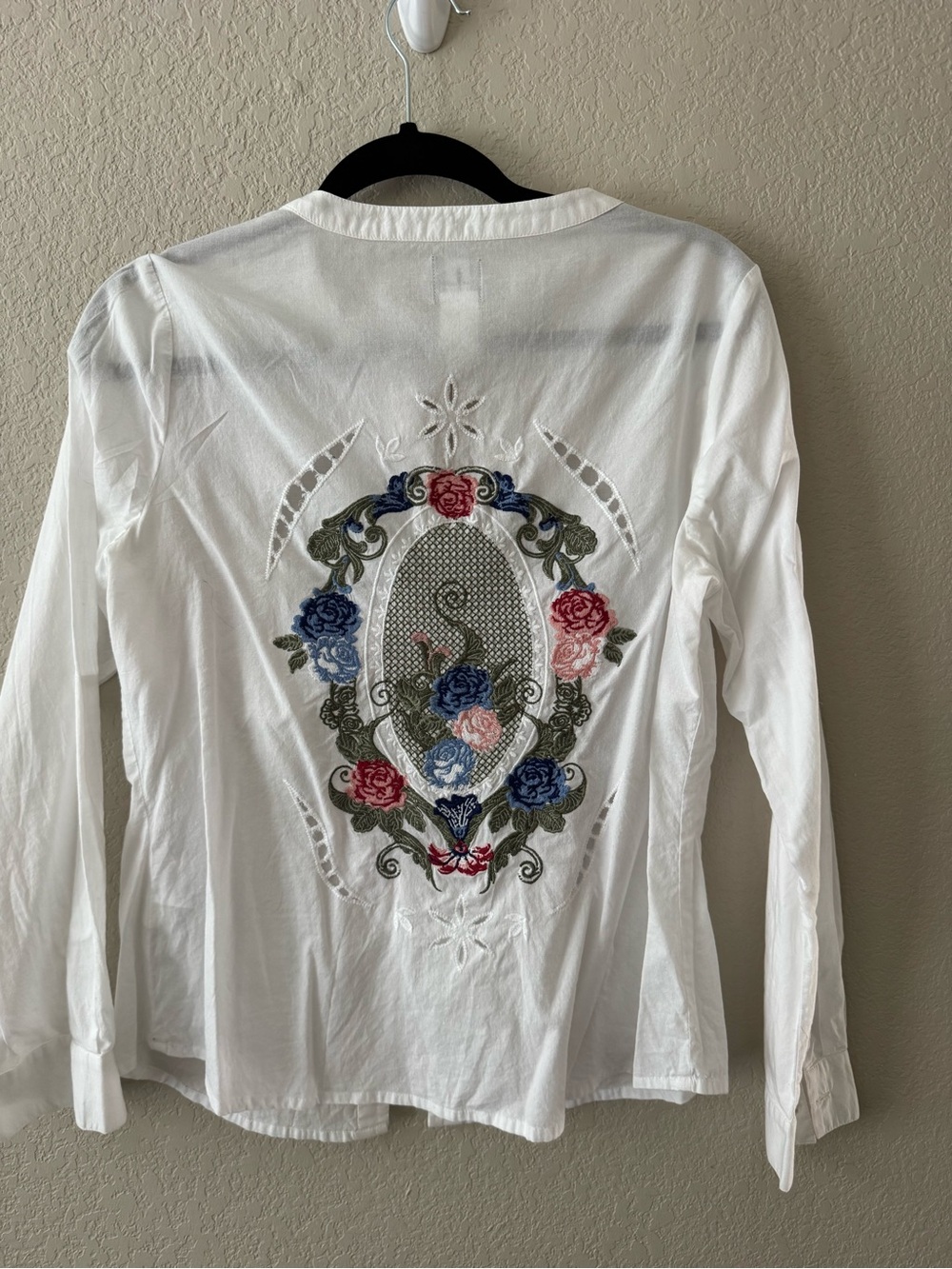 Fair lady embroidered cotton blouse